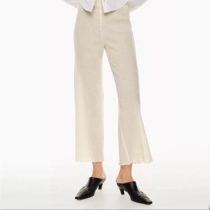 Aritzia Wilfred high rise stretch searsucker pants